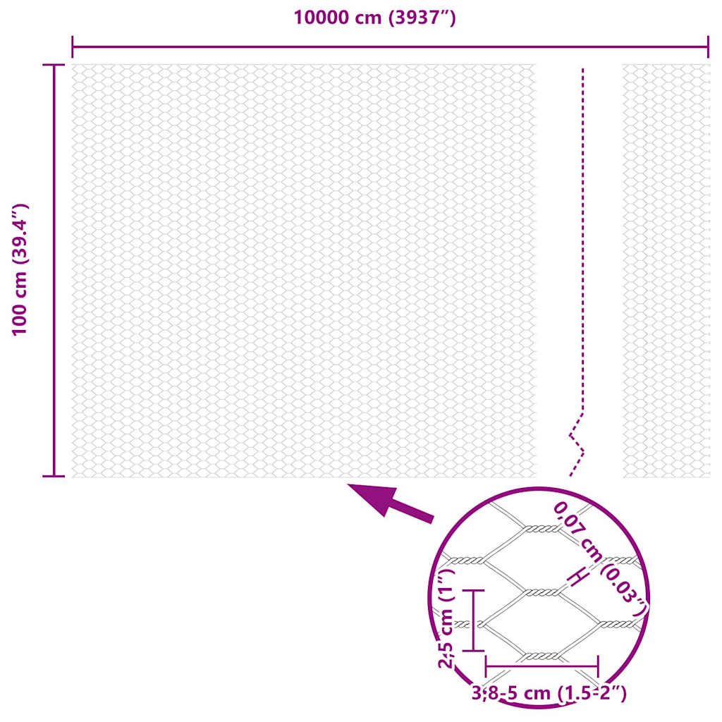 Hexagon Hek Grijs 1 x 100 m PVC is nu te koop bij PeponiXL, paradijselijk wonen!