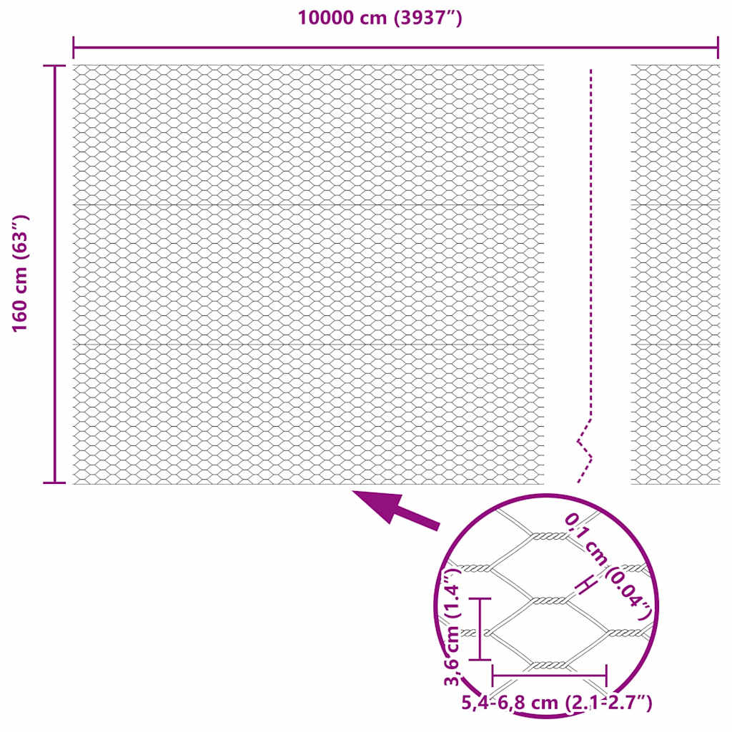 Hexagon Hek Grijs 1,6 x 100 m PVC is nu te koop bij PeponiXL, paradijselijk wonen!