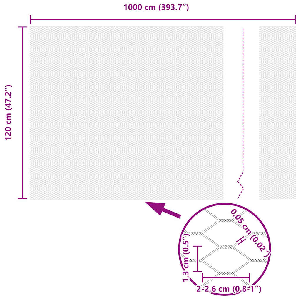 Hexagon Hek Zilver 1,2 x 10 m Gegalvaniseerd staal is nu te koop bij PeponiXL, paradijselijk wonen!