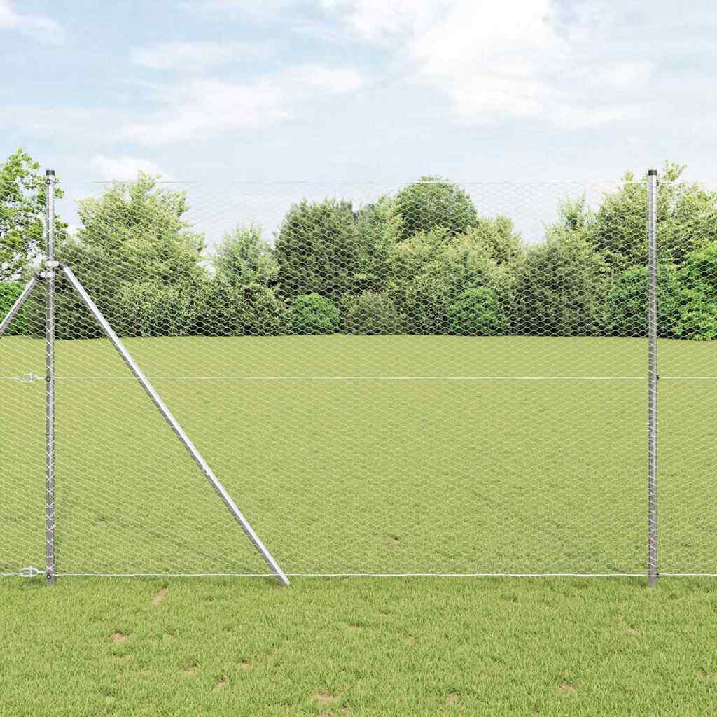 Hexagon Hek Zilver 1,6 x 10 m Gegalvaniseerd staal is nu te koop bij PeponiXL, paradijselijk wonen!