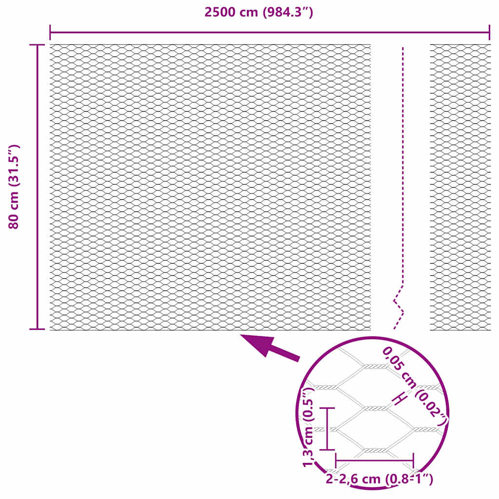 Hexagon Hek Zilver 0,8 x 25 m Gegalvaniseerd staal is nu te koop bij PeponiXL, paradijselijk wonen!