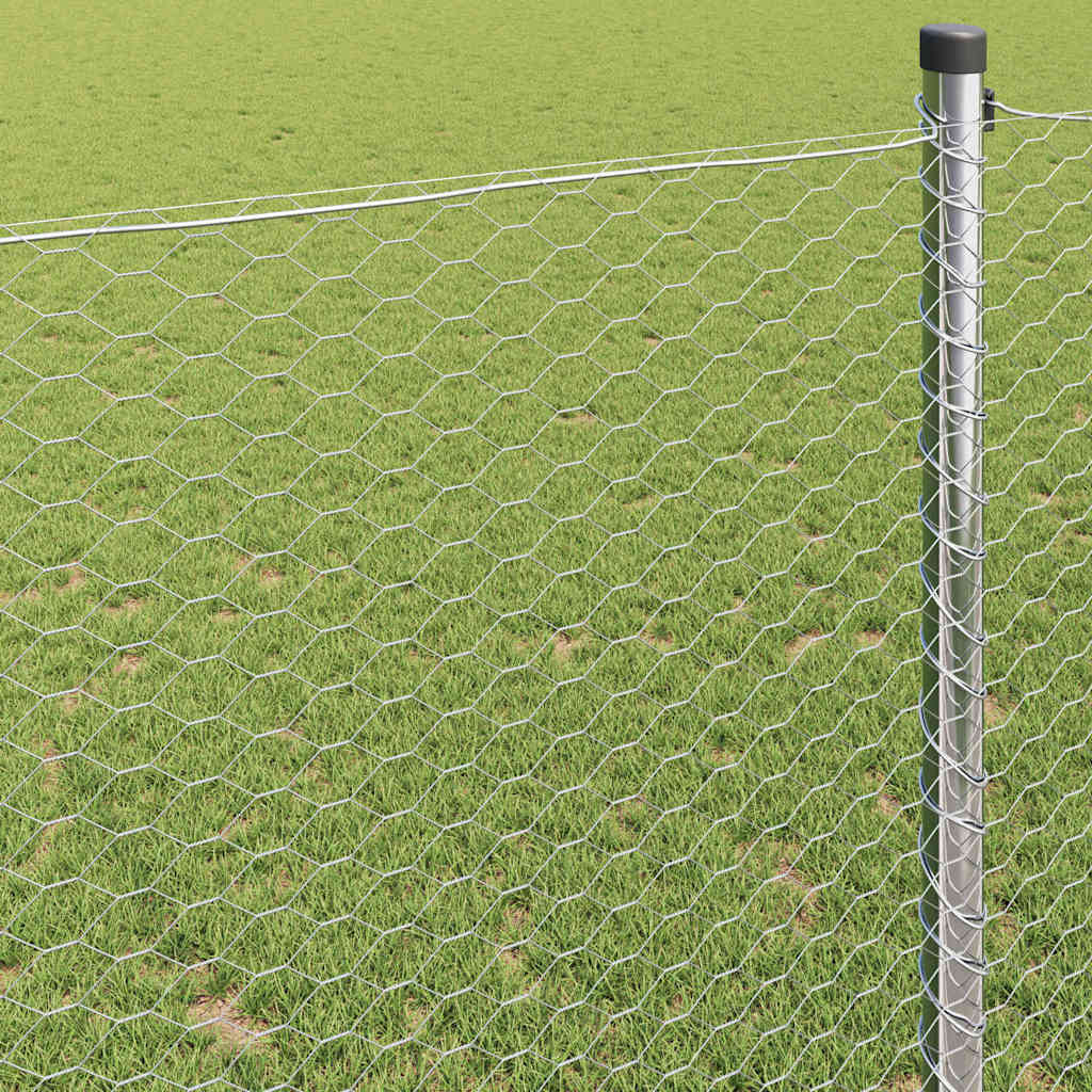 Hexagon Hek Zilver 0,4 x 50 m Gegalvaniseerd staal is nu te koop bij PeponiXL, paradijselijk wonen!