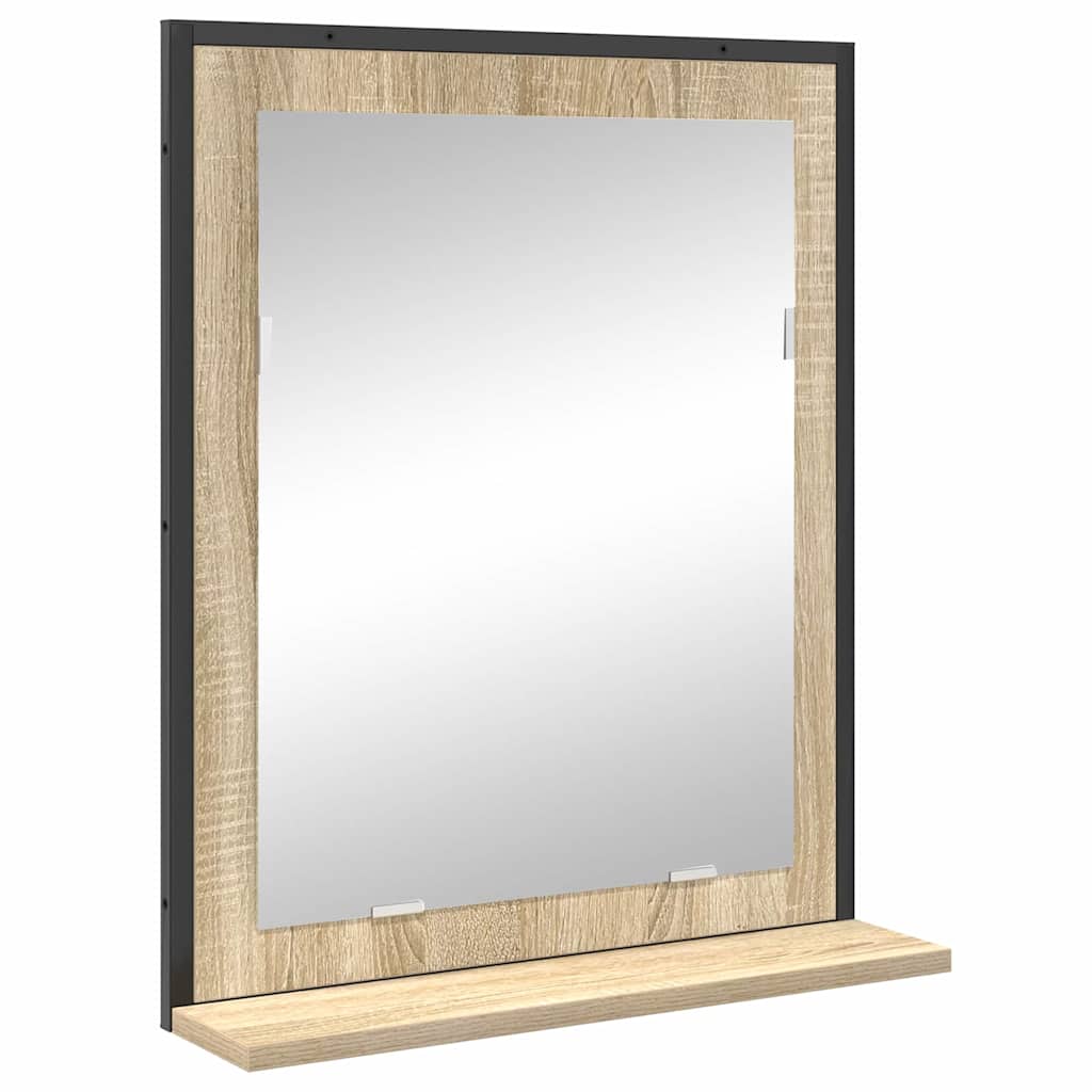 Badkamermeubelset met plank met opslag 3 pcs Bruin Bewerkt hout is nu te koop bij PeponiXL, paradijselijk wonen!