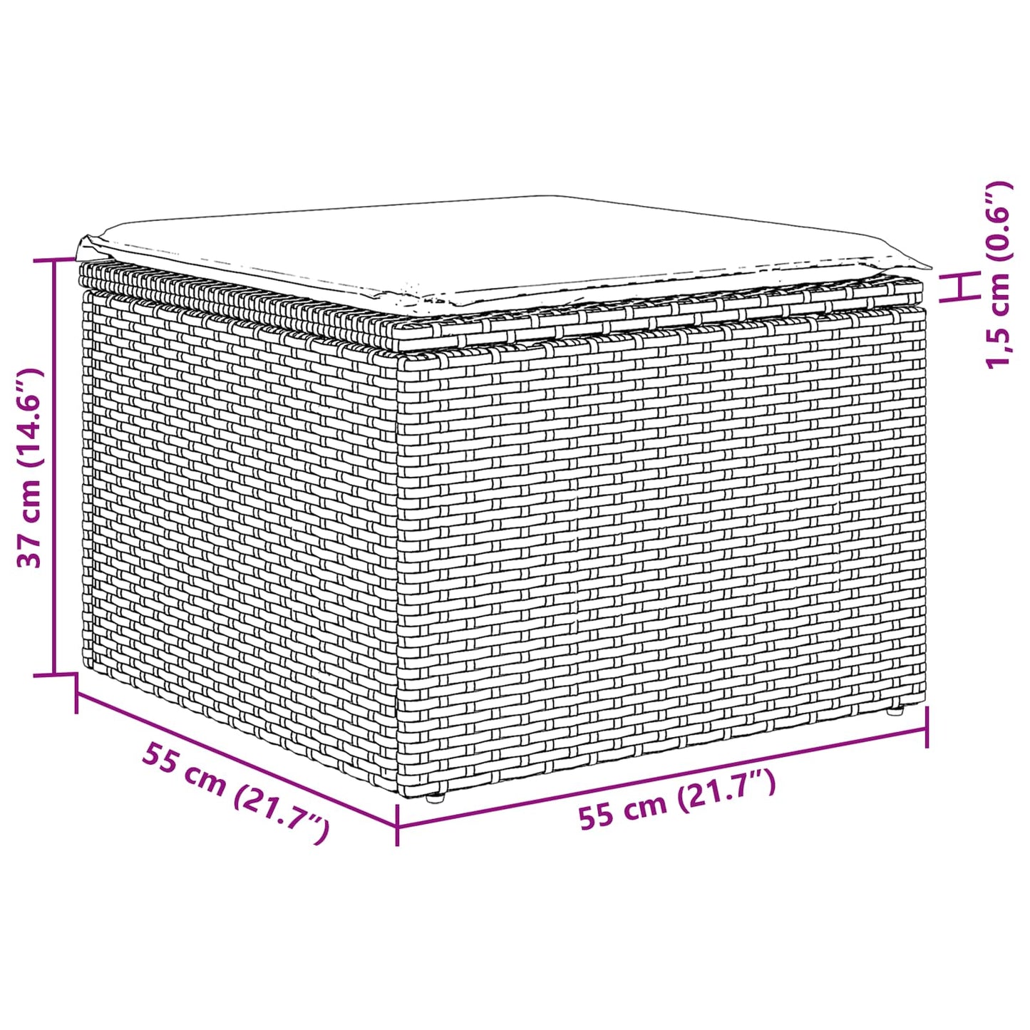 Tuin Sofa Set met kussen 8 pcs Bruin Poly riet is nu te koop bij PeponiXL, paradijselijk wonen!