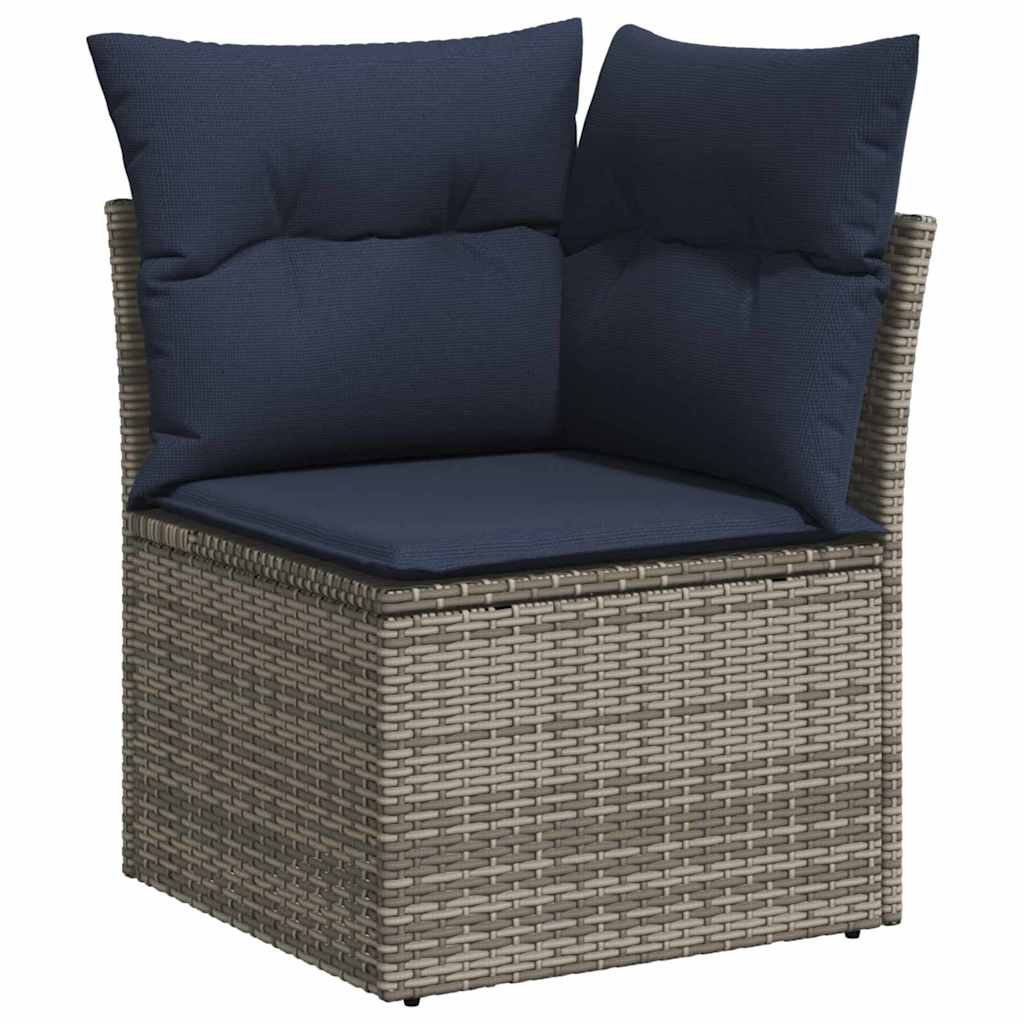 Tuin Sofa Set met kussen 8 pcs Grijs Poly riet is nu te koop bij PeponiXL, paradijselijk wonen!
