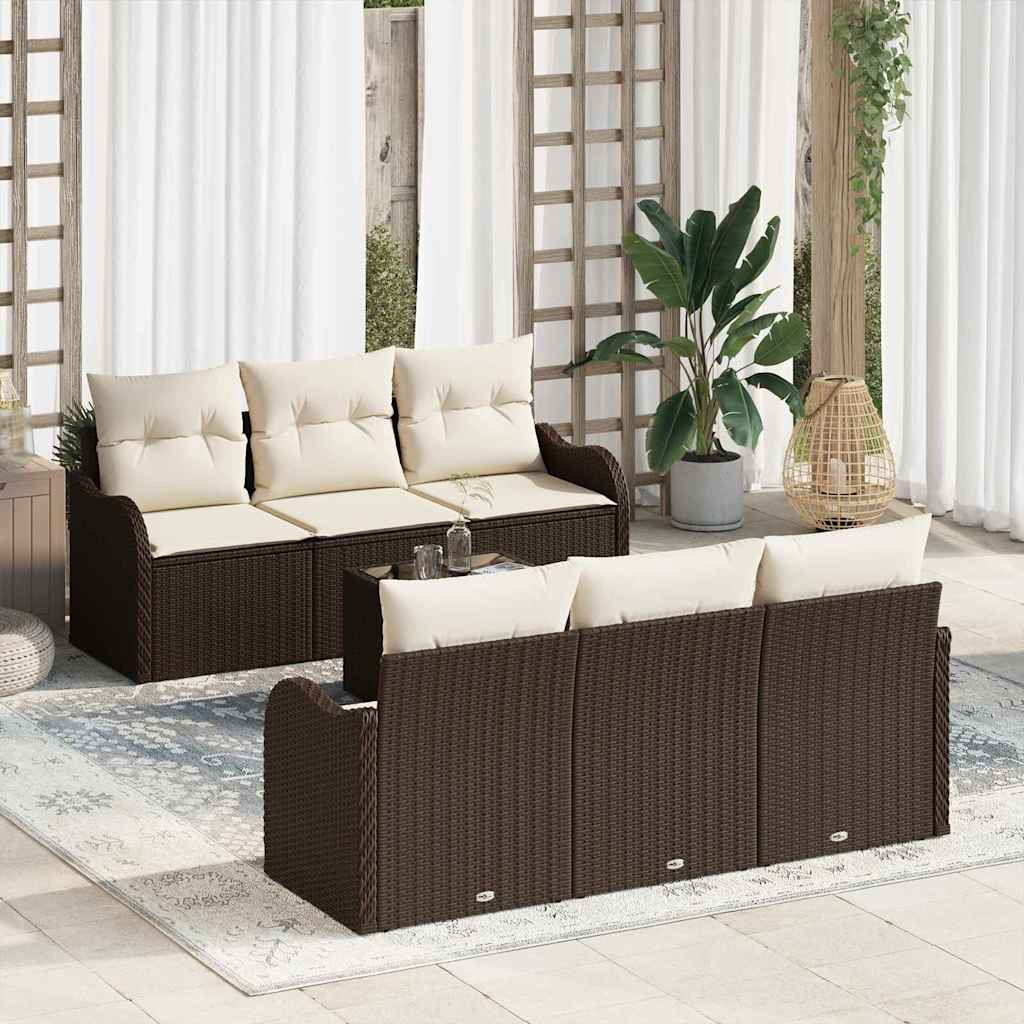 Tuin Sofa Set Bruin 55 x 55 x 37 cm poly rattan is nu te koop bij PeponiXL, paradijselijk wonen!