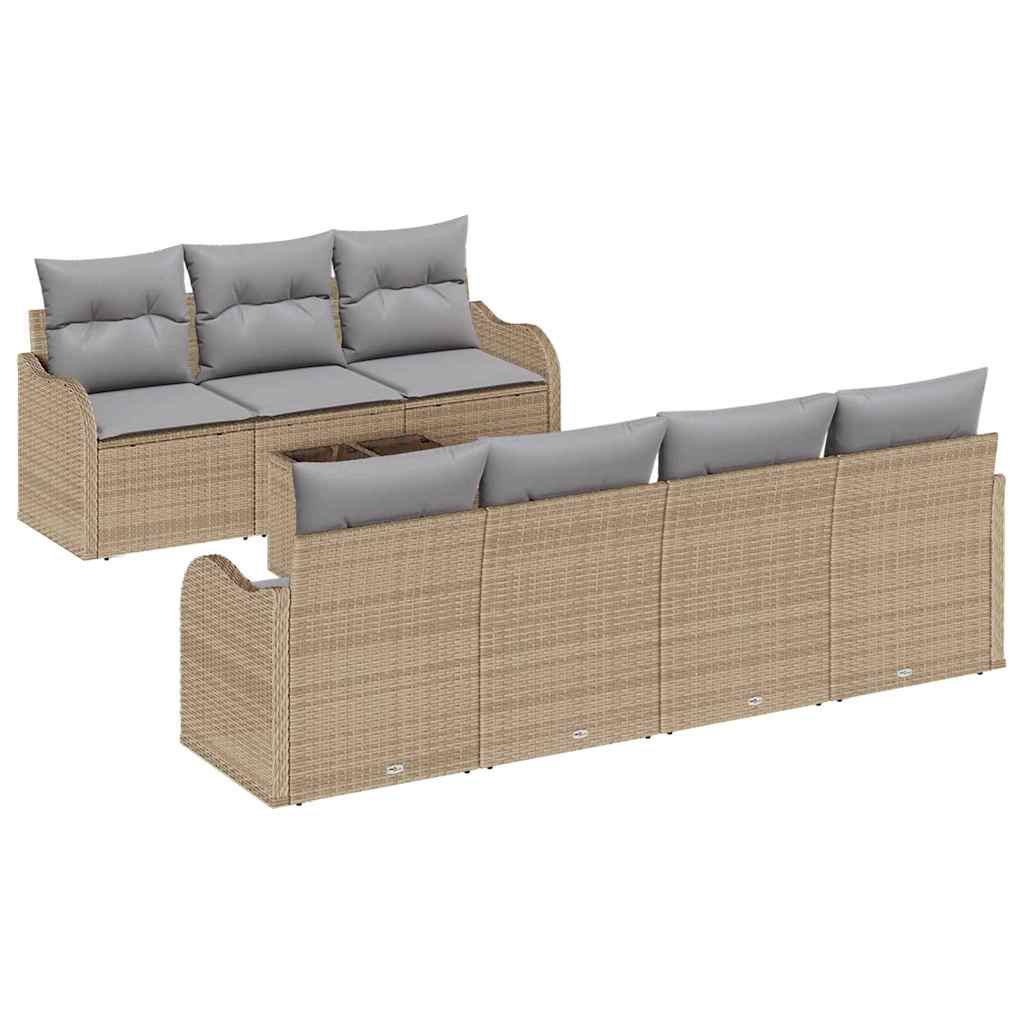 Tuin Sofa Set Beige 55 x 55 x 37 cm poly rattan is nu te koop bij PeponiXL, paradijselijk wonen!