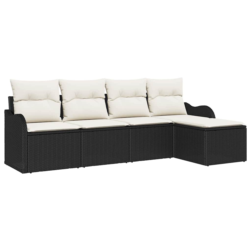 Tuin Sofa Set Zwart poly rattan is nu te koop bij PeponiXL, paradijselijk wonen!