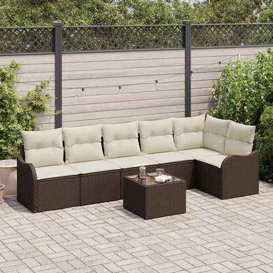 Tuin Sofa Set Bruin poly rattan is nu te koop bij PeponiXL, paradijselijk wonen!