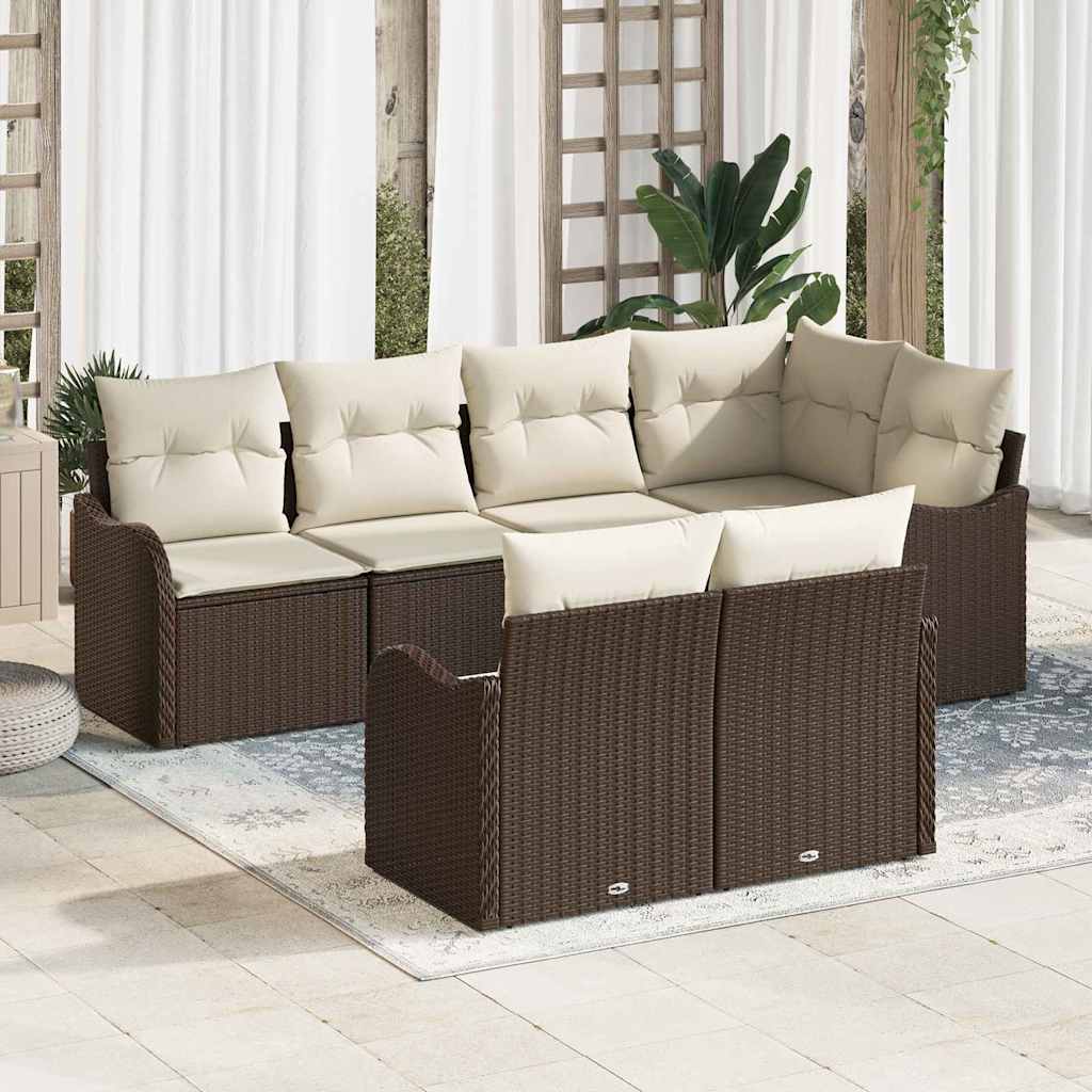 Tuin Sofa Set Bruin poly rattan is nu te koop bij PeponiXL, paradijselijk wonen!