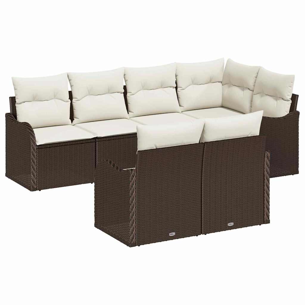 Tuin Sofa Set Bruin poly rattan is nu te koop bij PeponiXL, paradijselijk wonen!