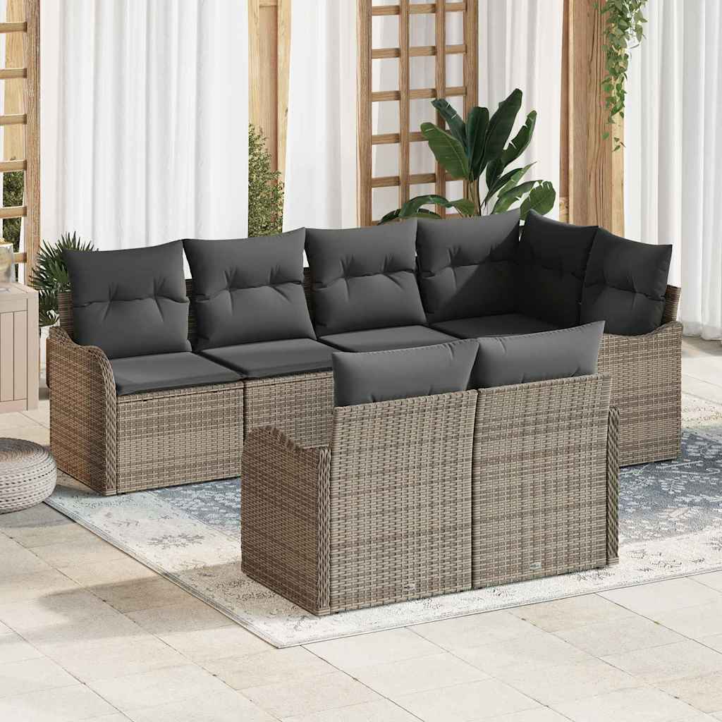 Tuin Sofa Set Grijs poly rattan is nu te koop bij PeponiXL, paradijselijk wonen!