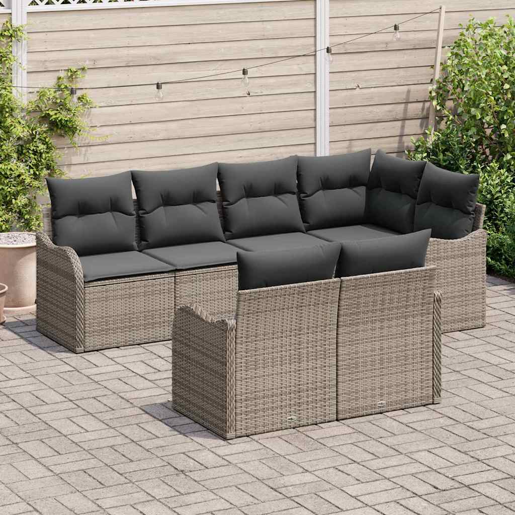 Tuin Sofa Set Grijs poly rattan is nu te koop bij PeponiXL, paradijselijk wonen!