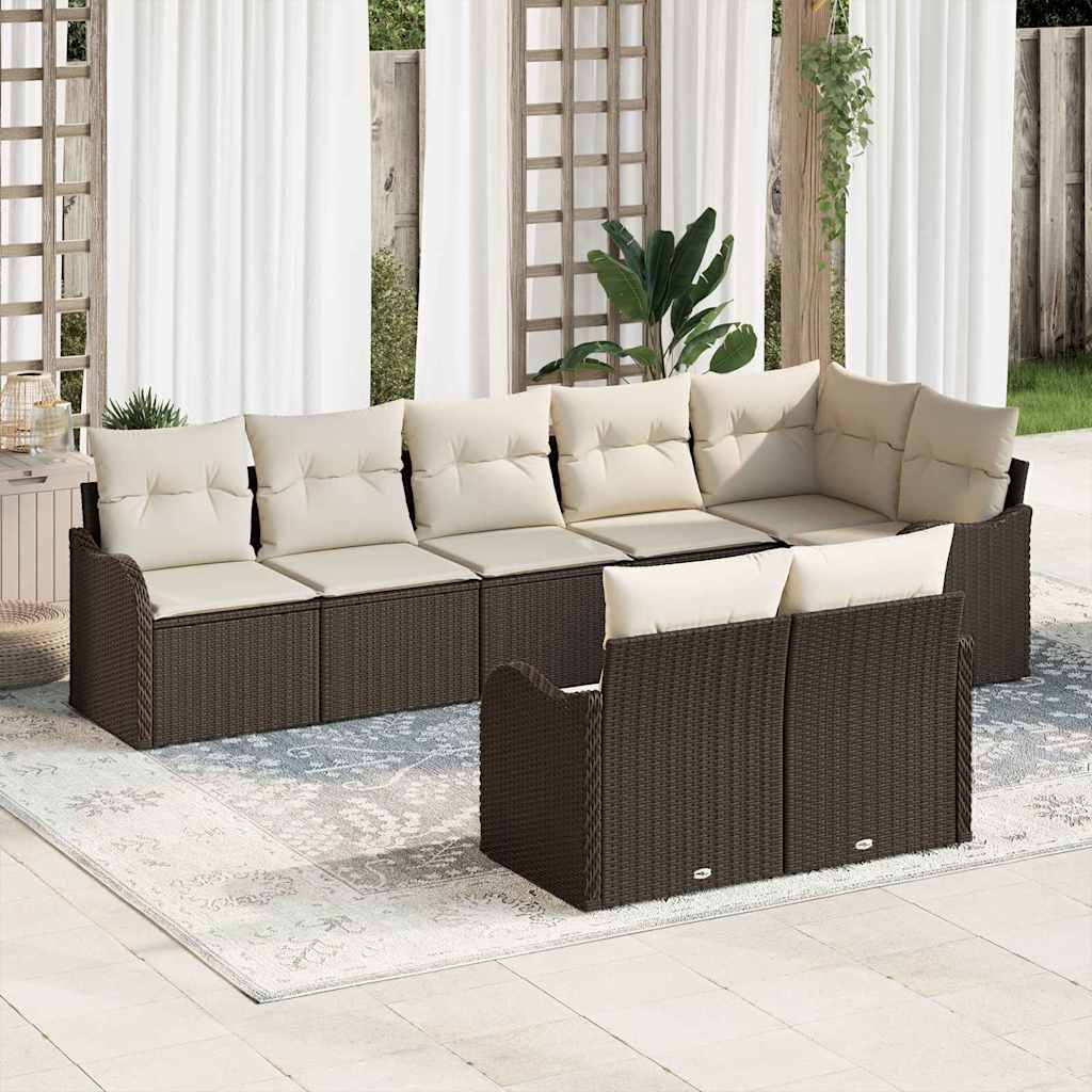Tuin Sofa Set Bruin poly rattan is nu te koop bij PeponiXL, paradijselijk wonen!