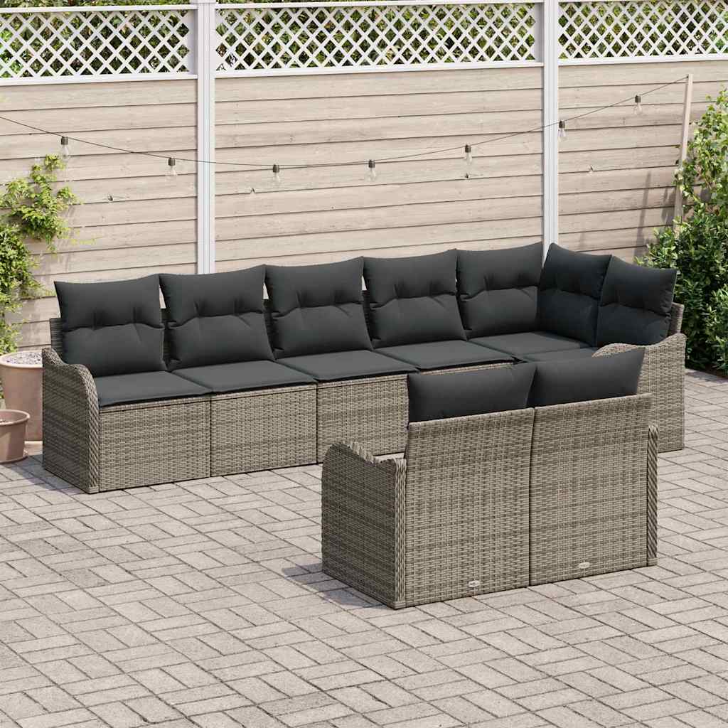 Tuin Sofa Set Grijs poly rattan is nu te koop bij PeponiXL, paradijselijk wonen!