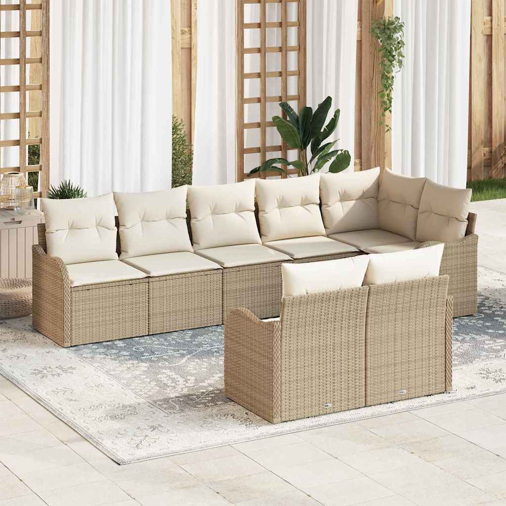 Tuin Sofa Set Beige poly rattan is nu te koop bij PeponiXL, paradijselijk wonen!