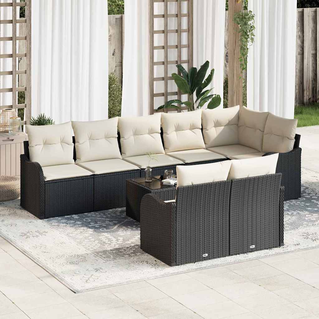 Tuin Sofa Set Zwart poly rattan is nu te koop bij PeponiXL, paradijselijk wonen!