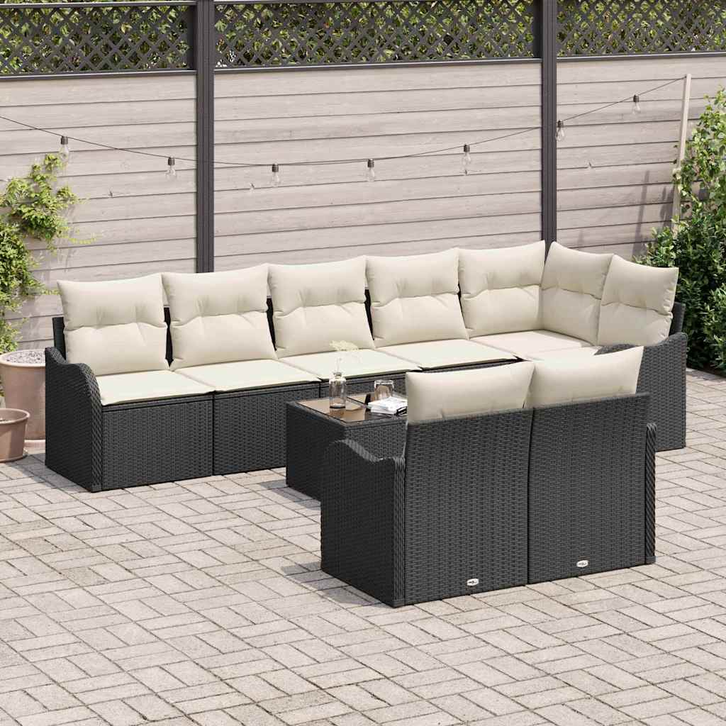 Tuin Sofa Set Zwart poly rattan is nu te koop bij PeponiXL, paradijselijk wonen!
