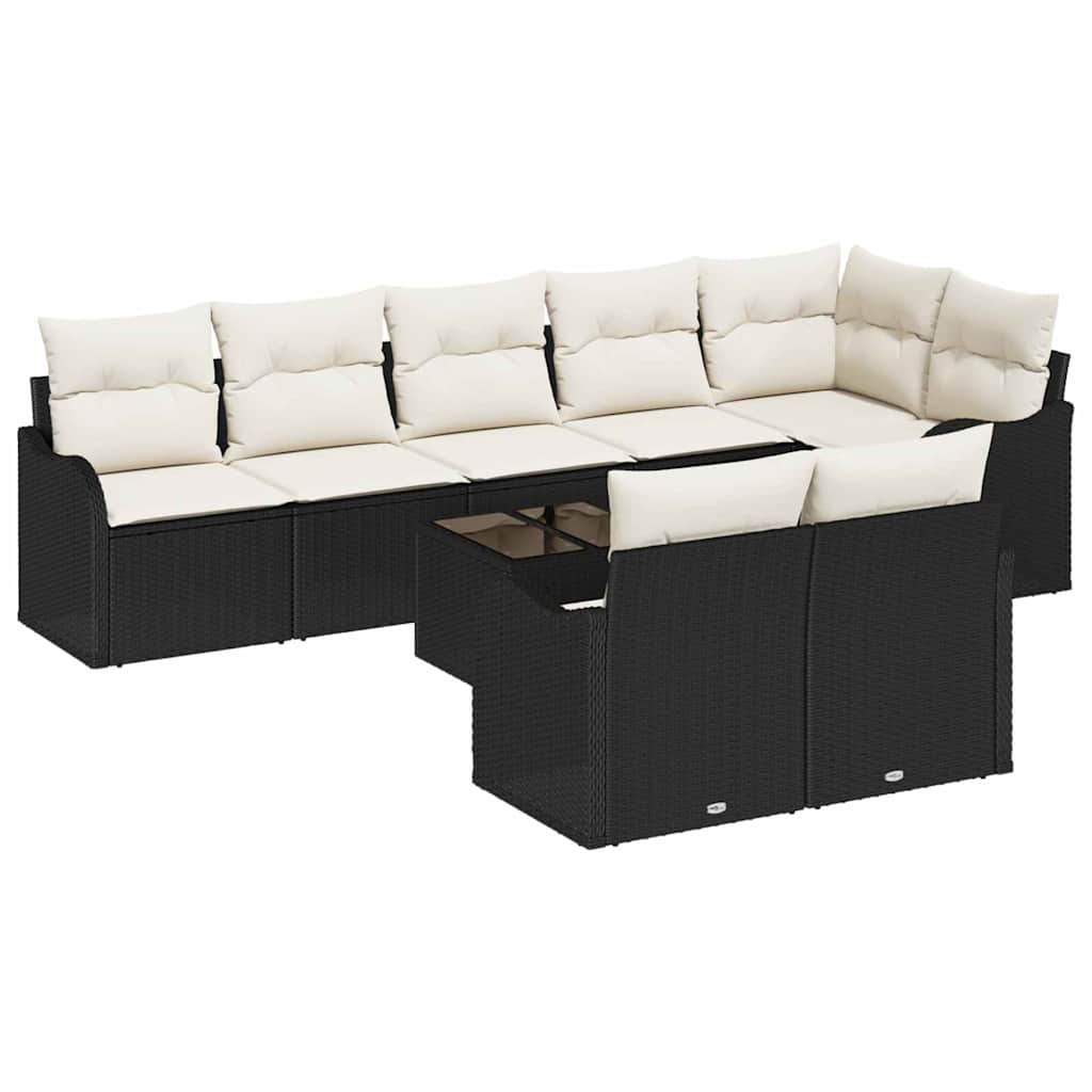 Tuin Sofa Set Zwart poly rattan is nu te koop bij PeponiXL, paradijselijk wonen!