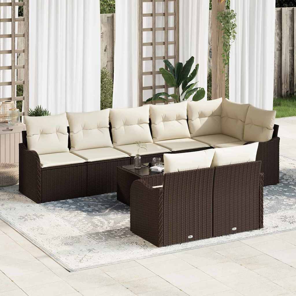 Tuin Sofa Set Bruin poly rattan is nu te koop bij PeponiXL, paradijselijk wonen!