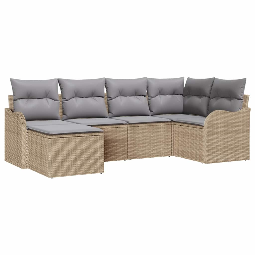 Tuin Sofa Set Beige poly rattan is nu te koop bij PeponiXL, paradijselijk wonen!