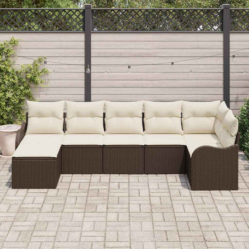 Tuin Sofa Set Bruin poly rattan is nu te koop bij PeponiXL, paradijselijk wonen!