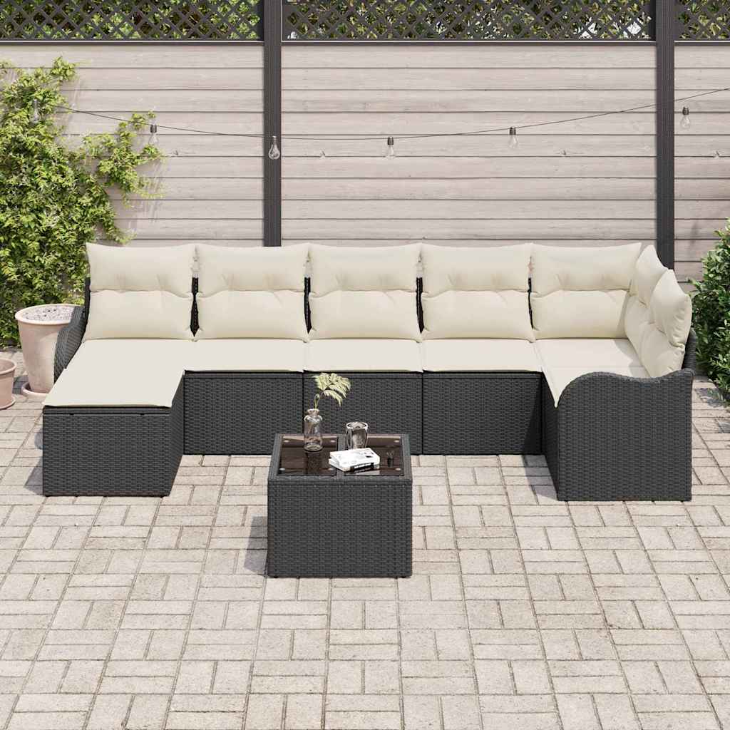 Tuin Sofa Set Zwart poly rattan is nu te koop bij PeponiXL, paradijselijk wonen!