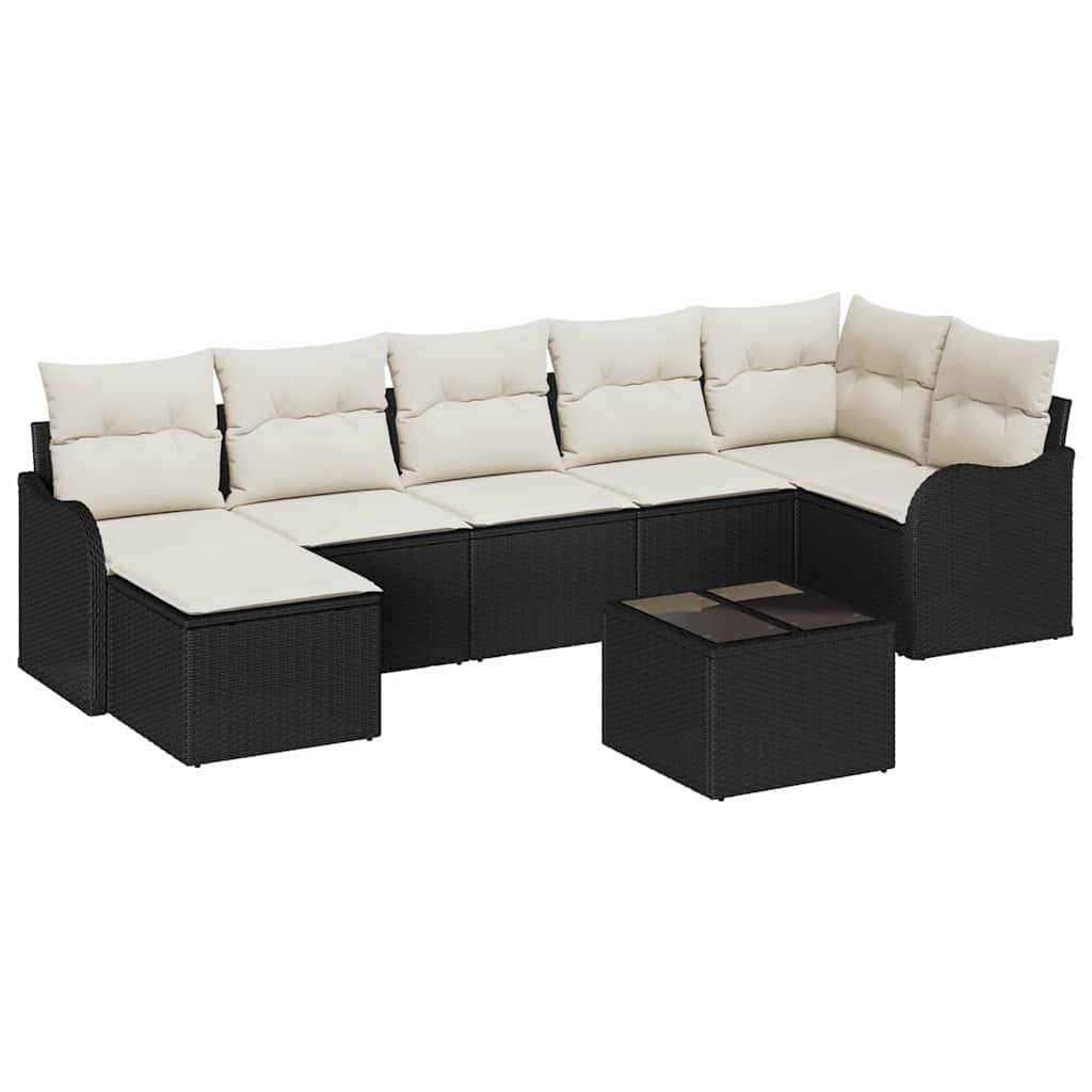 Tuin Sofa Set Zwart poly rattan is nu te koop bij PeponiXL, paradijselijk wonen!