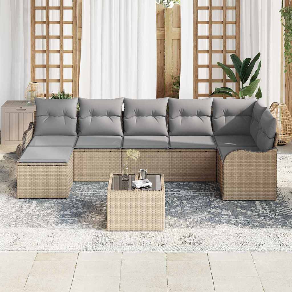 Tuin Sofa Set Beige poly rattan is nu te koop bij PeponiXL, paradijselijk wonen!