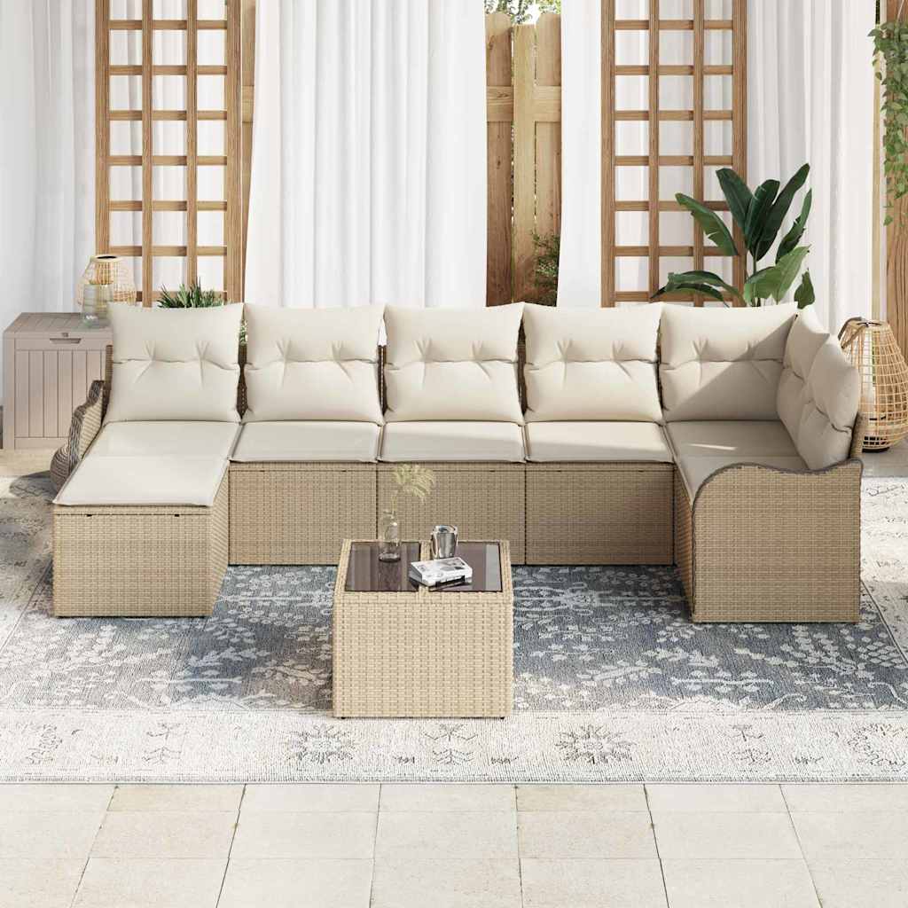 Tuin Sofa Set Beige poly rattan is nu te koop bij PeponiXL, paradijselijk wonen!