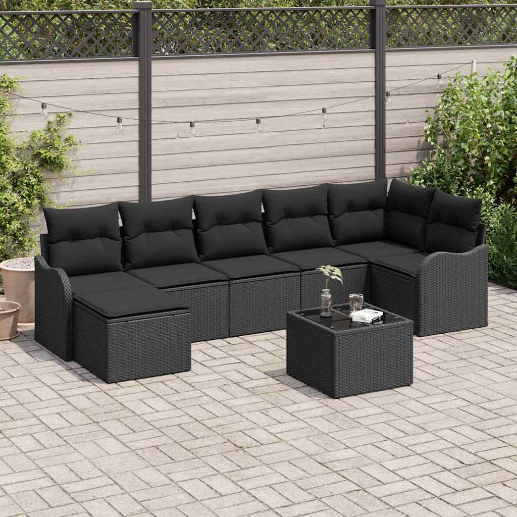 Tuin Sofa Set Zwart poly rattan is nu te koop bij PeponiXL, paradijselijk wonen!
