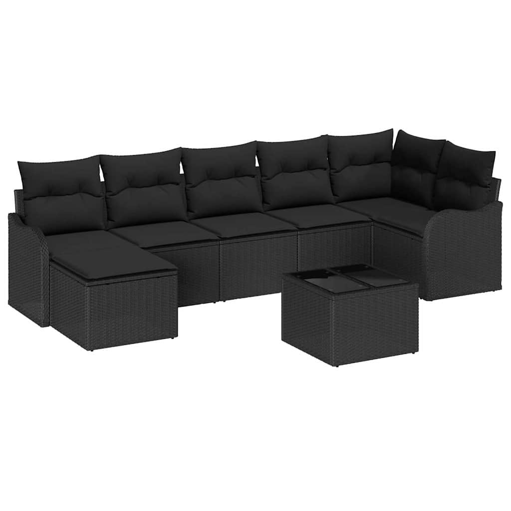 Tuin Sofa Set Zwart poly rattan is nu te koop bij PeponiXL, paradijselijk wonen!