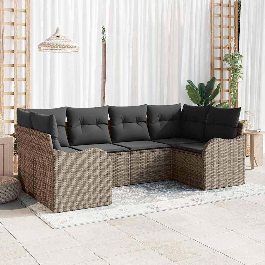 Tuin Sofa Set Grijs poly rattan is nu te koop bij PeponiXL, paradijselijk wonen!