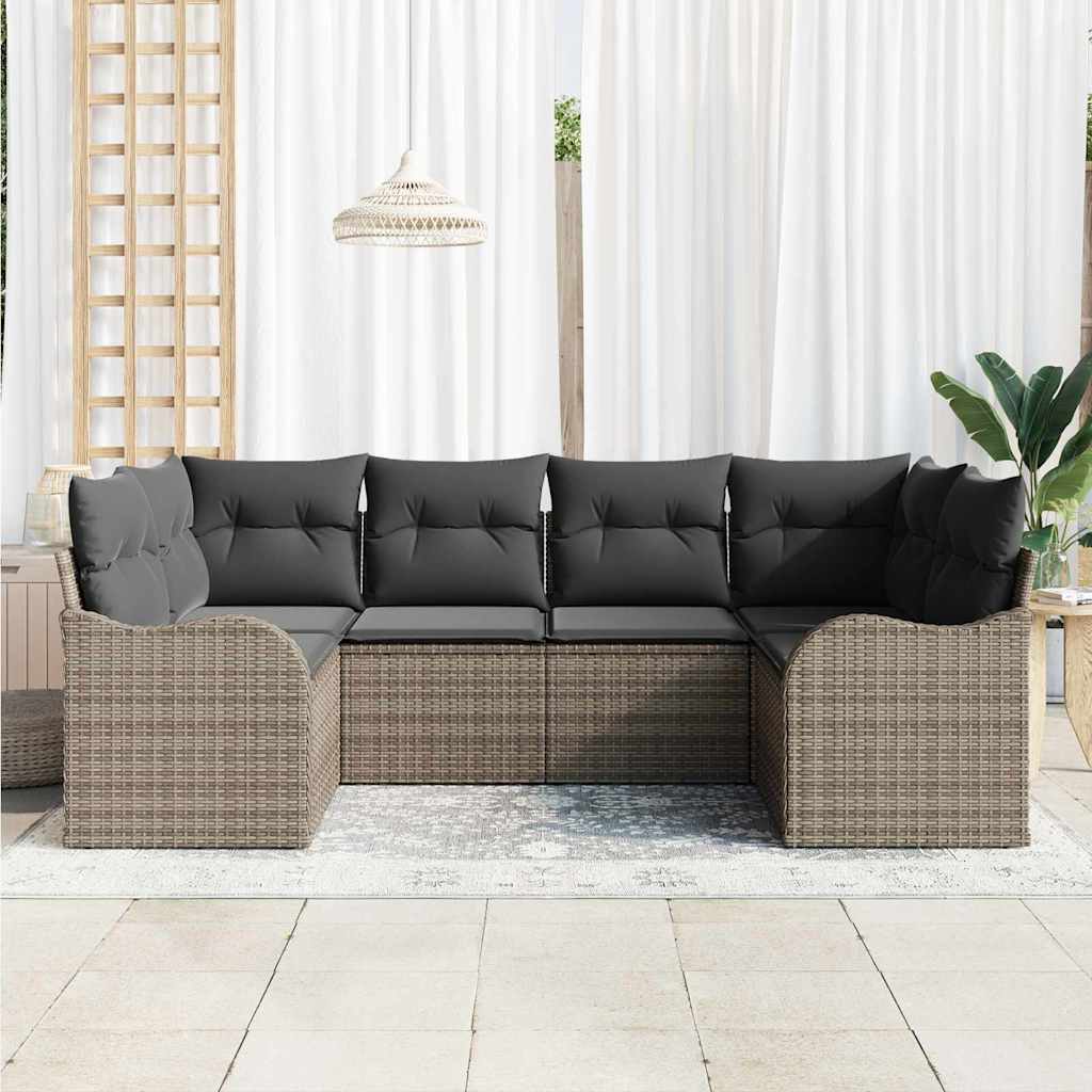 Tuin Sofa Set Grijs poly rattan is nu te koop bij PeponiXL, paradijselijk wonen!