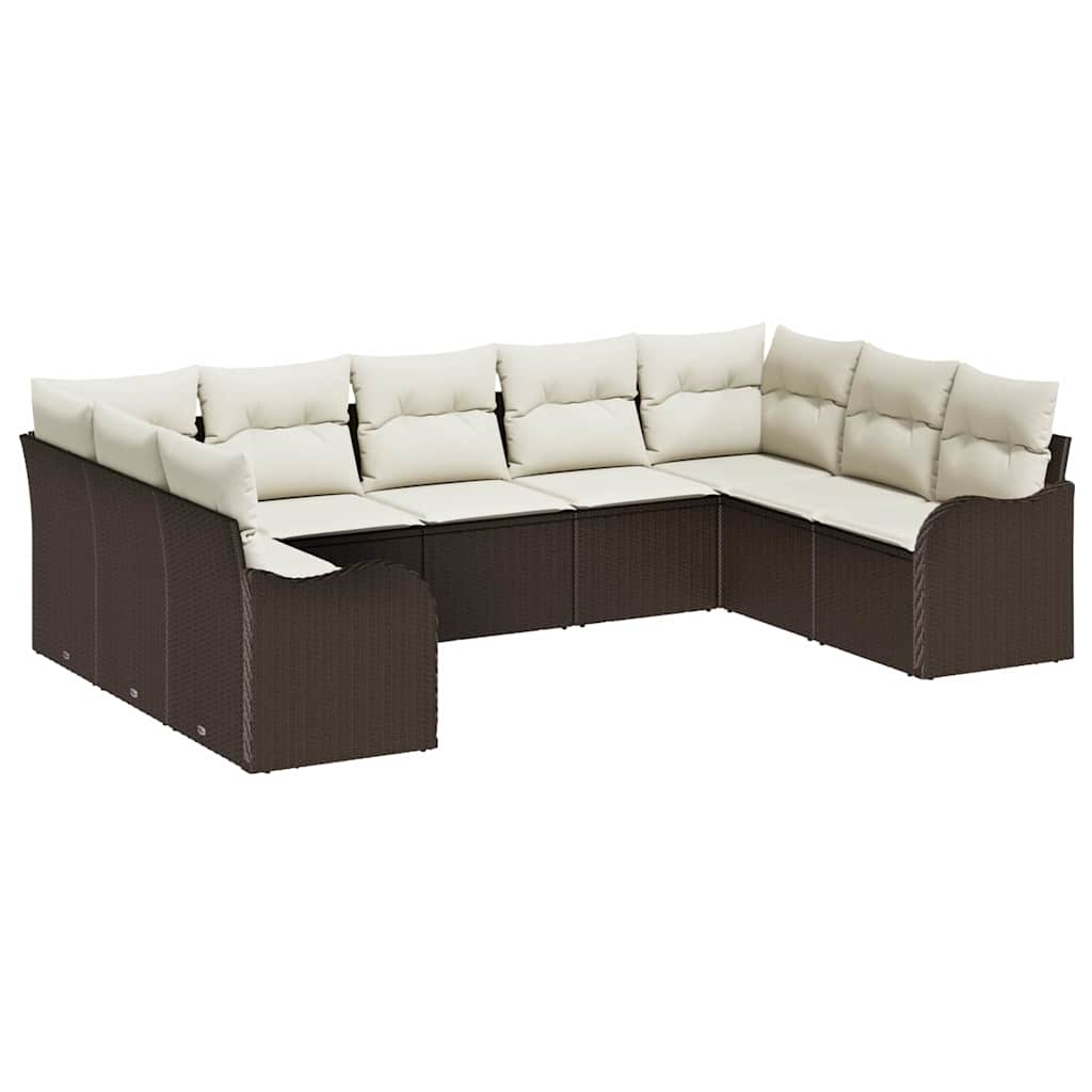 Tuin Sofa Set Bruin poly rattan is nu te koop bij PeponiXL, paradijselijk wonen!