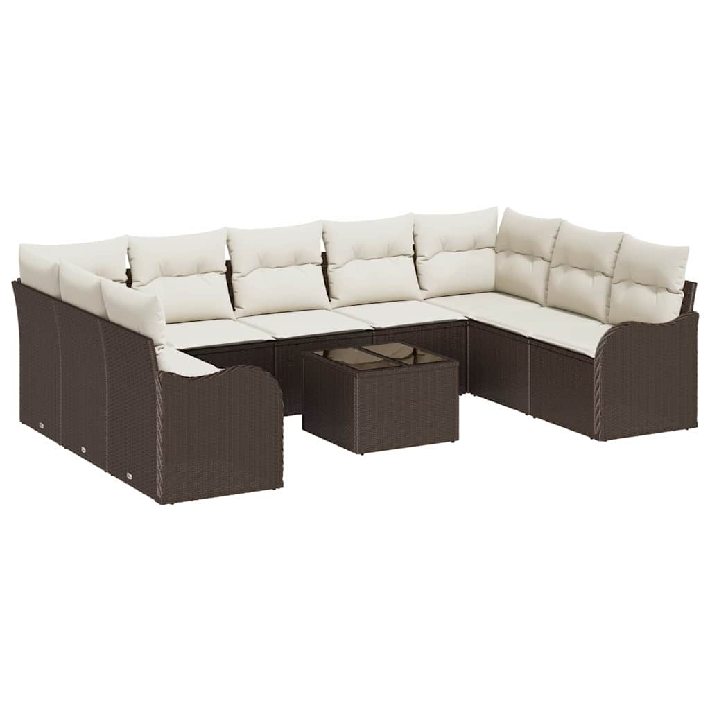 Tuin Sofa Set Bruin poly rattan is nu te koop bij PeponiXL, paradijselijk wonen!