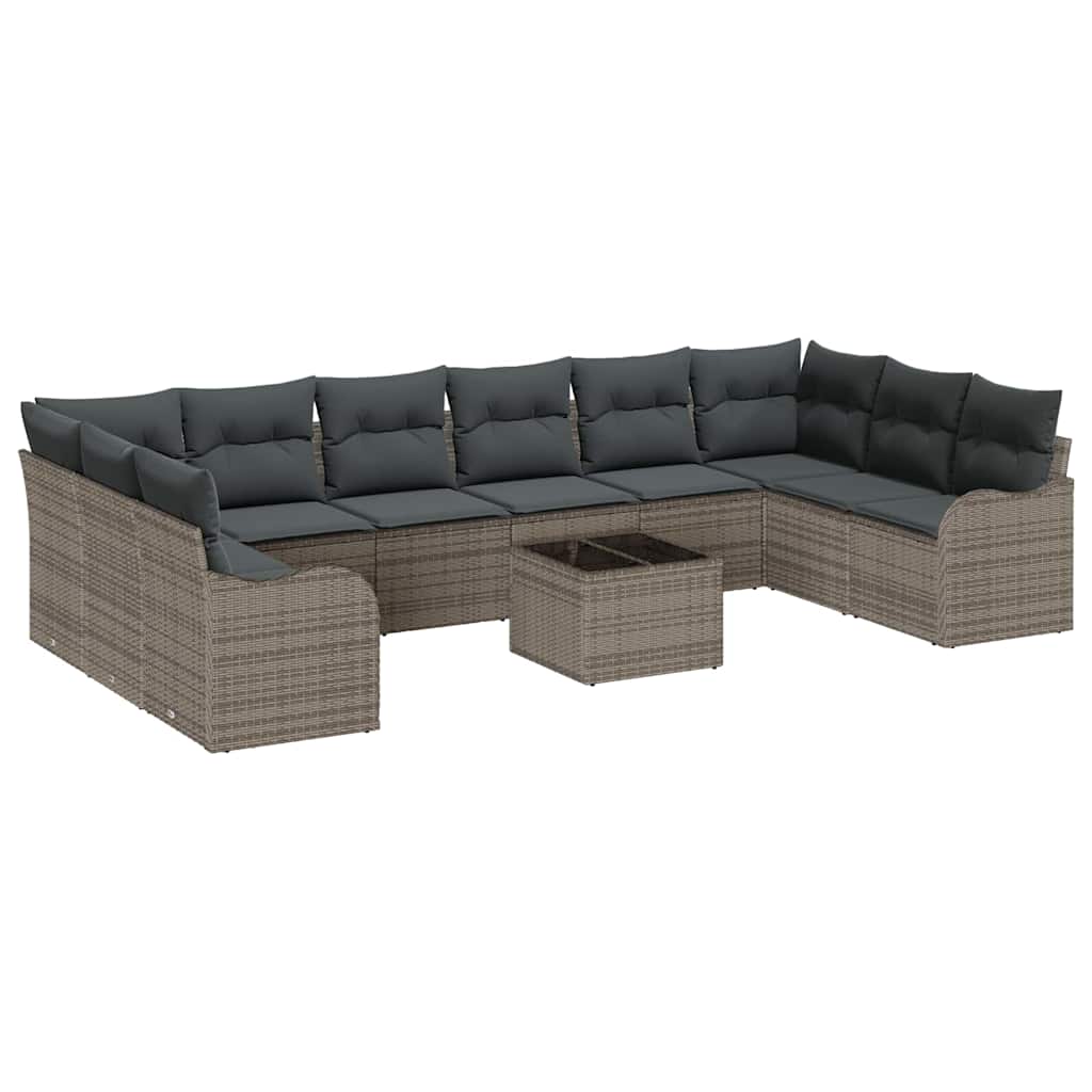 Tuin Sofa Set Grijs 55 x 55 x 37 cm poly rattan is nu te koop bij PeponiXL, paradijselijk wonen!