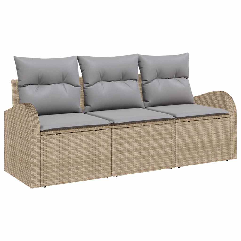 Tuin Sofa Set Beige poly rattan is nu te koop bij PeponiXL, paradijselijk wonen!