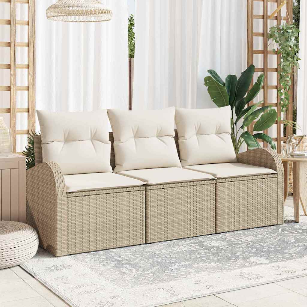 Tuin Sofa Set Beige poly rattan