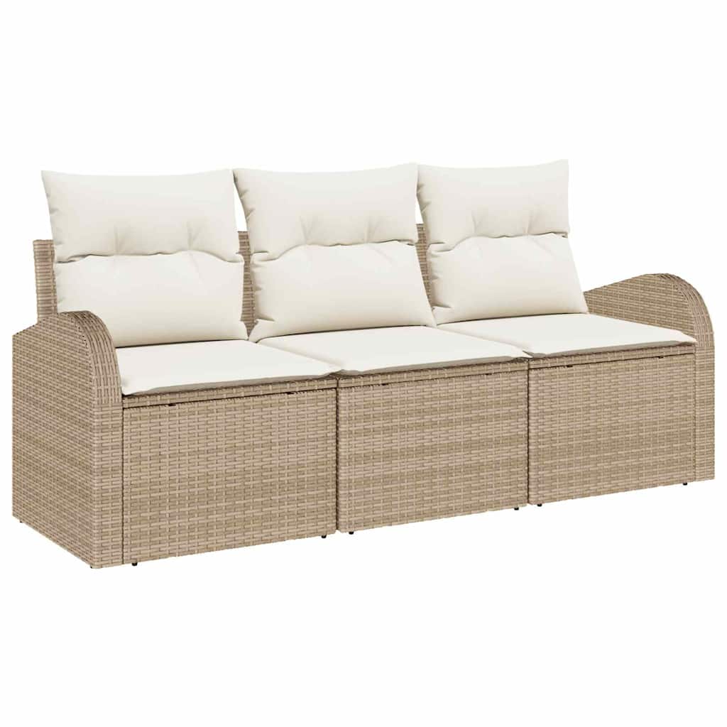 Tuin Sofa Set Beige poly rattan