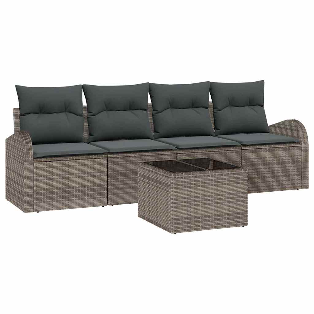 Tuin Sofa Set Grijs 55 x 55 x 37 cm poly rattan is nu te koop bij PeponiXL, paradijselijk wonen!
