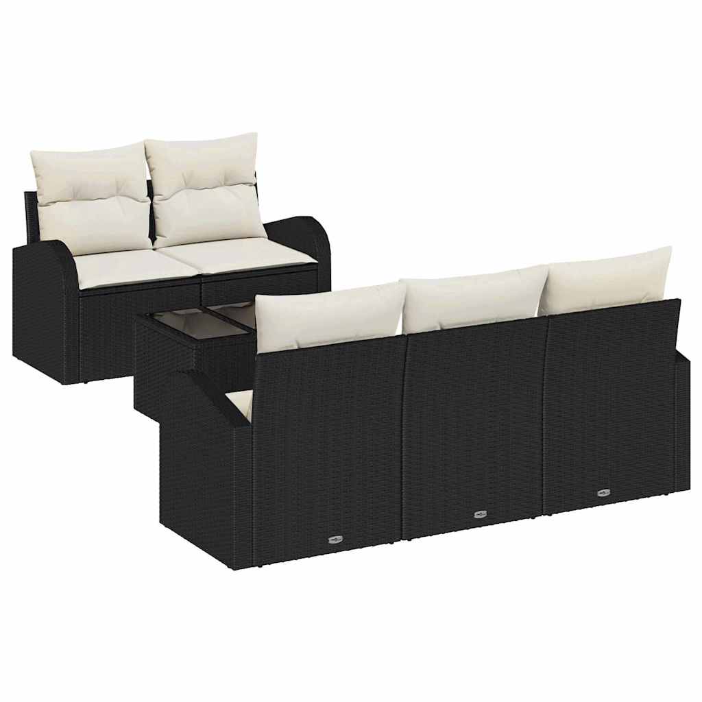 Tuin Sofa Set Zwart 55 x 55 x 37 cm poly rattan is nu te koop bij PeponiXL, paradijselijk wonen!
