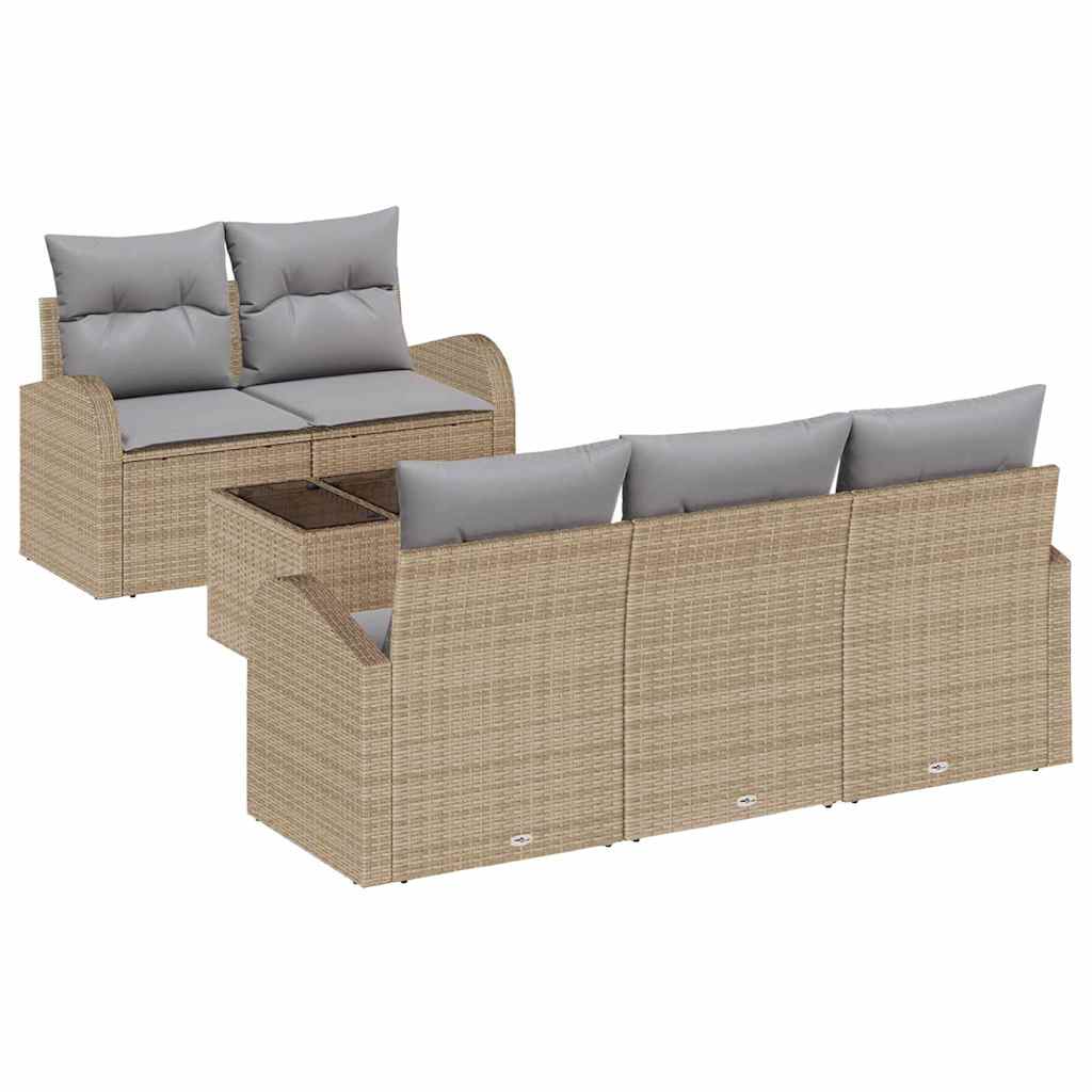 Tuin Sofa Set Beige 55 x 55 x 37 cm poly rattan is nu te koop bij PeponiXL, paradijselijk wonen!