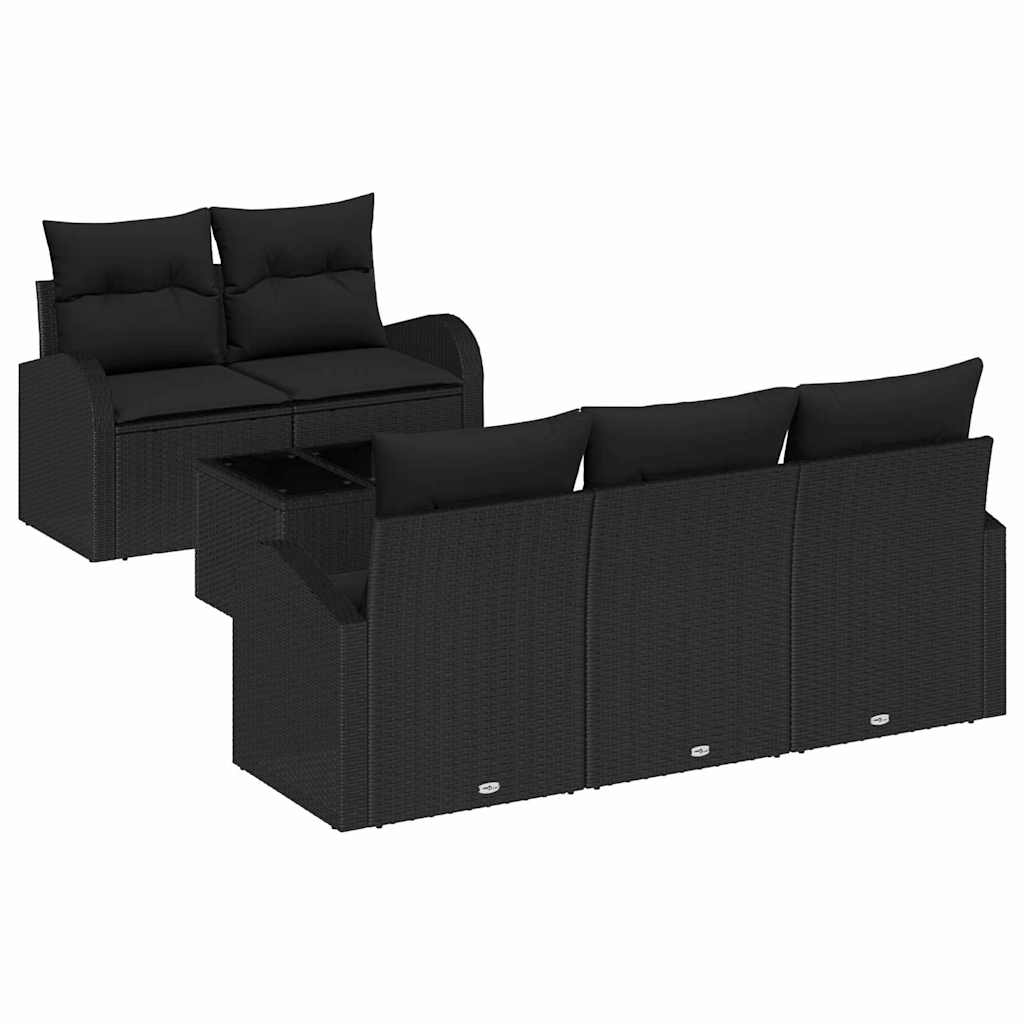 Tuin Sofa Set Zwart 55 x 55 x 37 cm poly rattan is nu te koop bij PeponiXL, paradijselijk wonen!