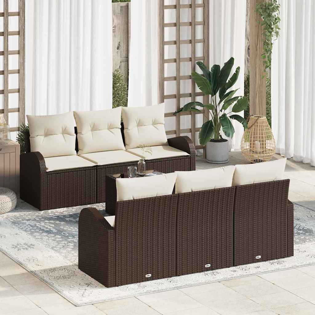 Tuin Sofa Set Bruin 55 x 55 x 37 cm poly rattan is nu te koop bij PeponiXL, paradijselijk wonen!