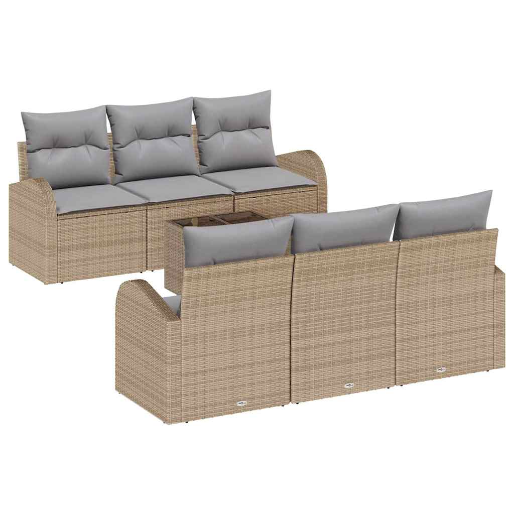 Tuin Sofa Set Beige 55 x 55 x 37 cm poly rattan is nu te koop bij PeponiXL, paradijselijk wonen!
