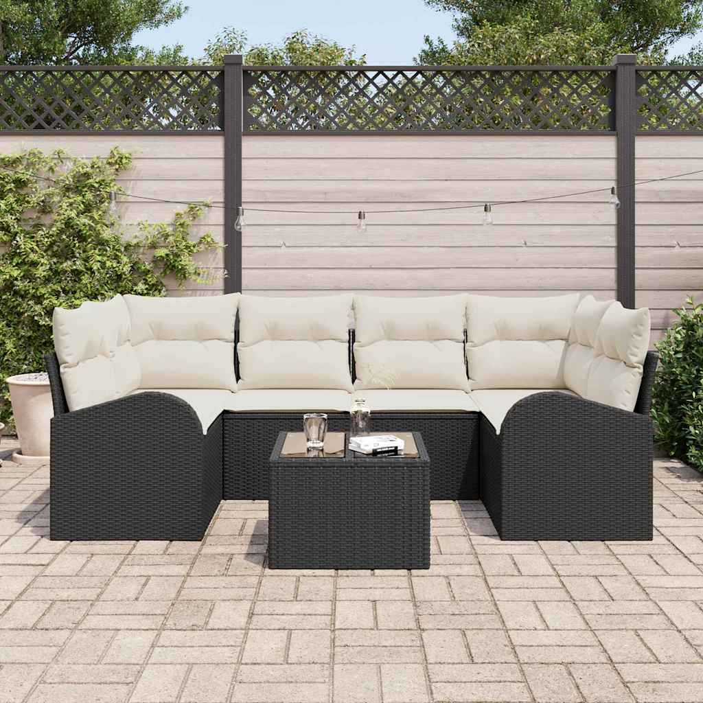 Tuin Sofa Set Zwart 55 x 55 x 37 cm poly rattan is nu te koop bij PeponiXL, paradijselijk wonen!