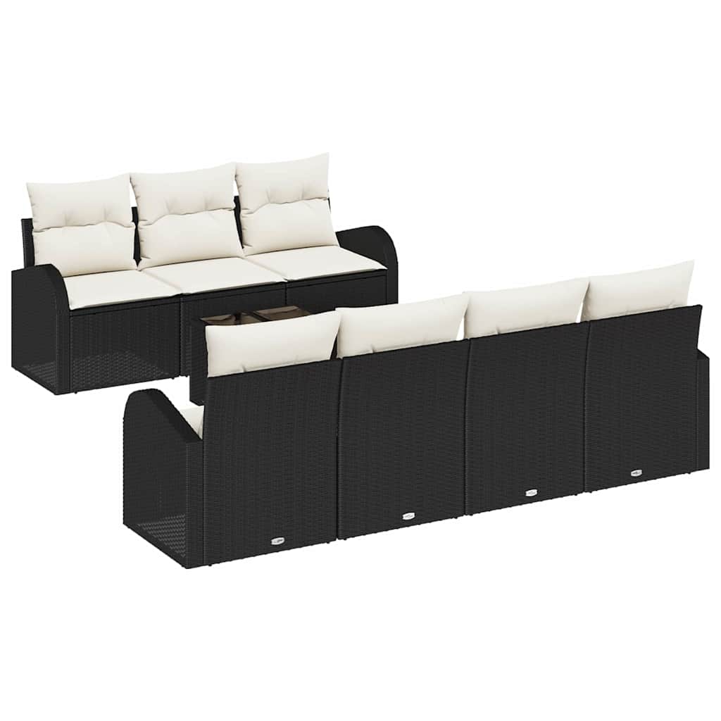 Tuin Sofa Set Zwart 55 x 55 x 37 cm poly rattan is nu te koop bij PeponiXL, paradijselijk wonen!