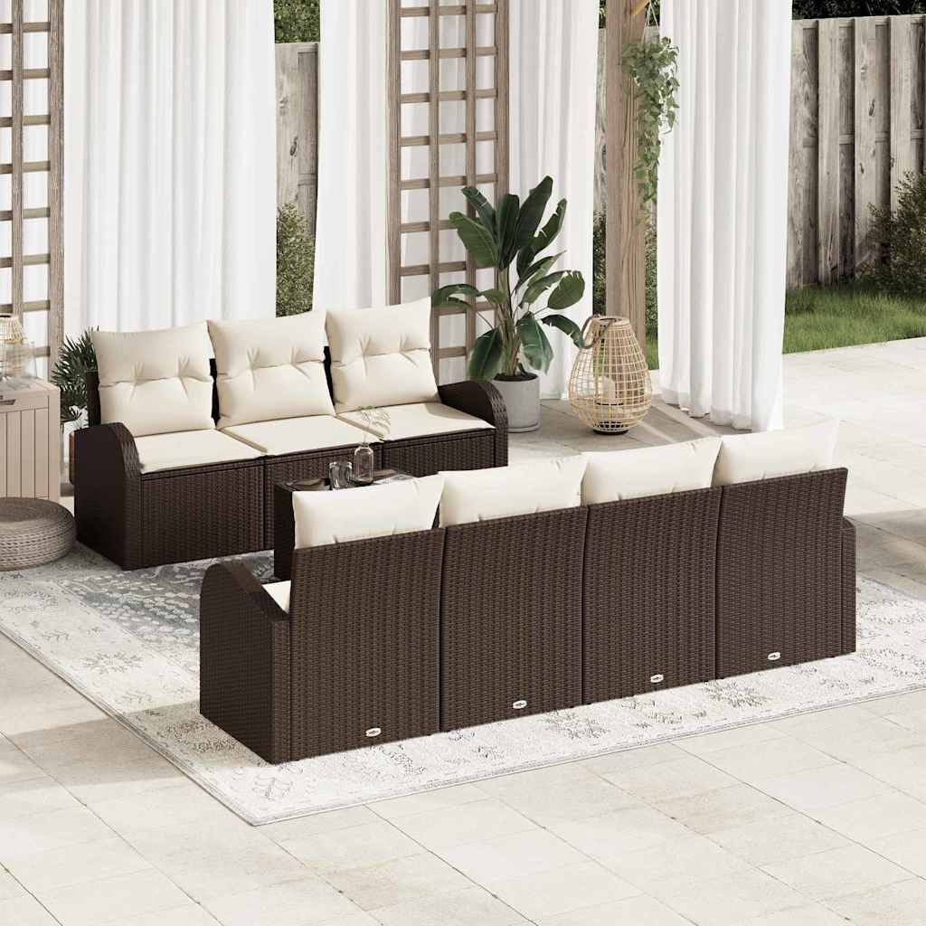 Tuin Sofa Set Bruin 55 x 55 x 37 cm poly rattan is nu te koop bij PeponiXL, paradijselijk wonen!
