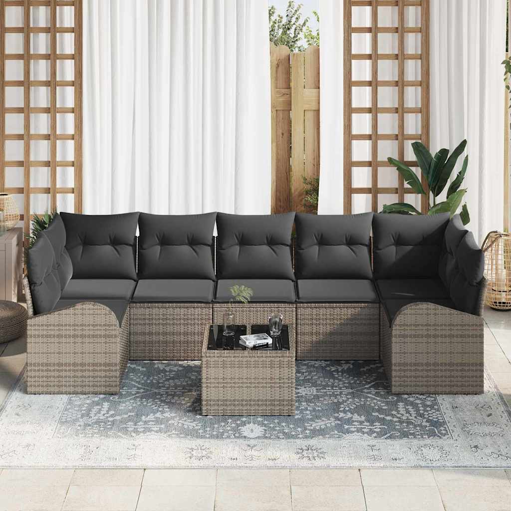 Tuin Sofa Set Grijs 55 x 55 x 37 cm poly rattan is nu te koop bij PeponiXL, paradijselijk wonen!
